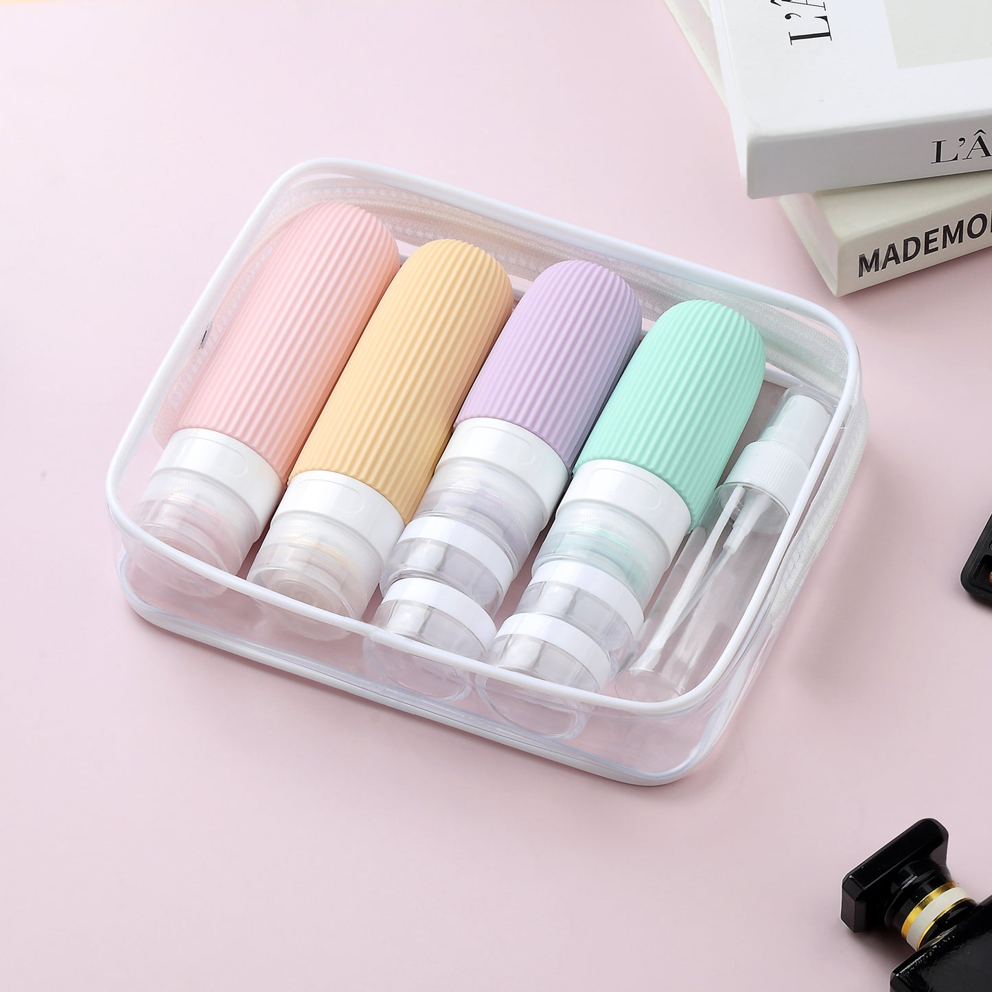 Mrsdry 16 Pack Travel Bottles Set, TSA Approved Leak Proof Silicone Squeezable Containers for Toiletries, Refillable Travel Accessories for Conditioner, Shampoo, Lotion & Body Wash Accessories