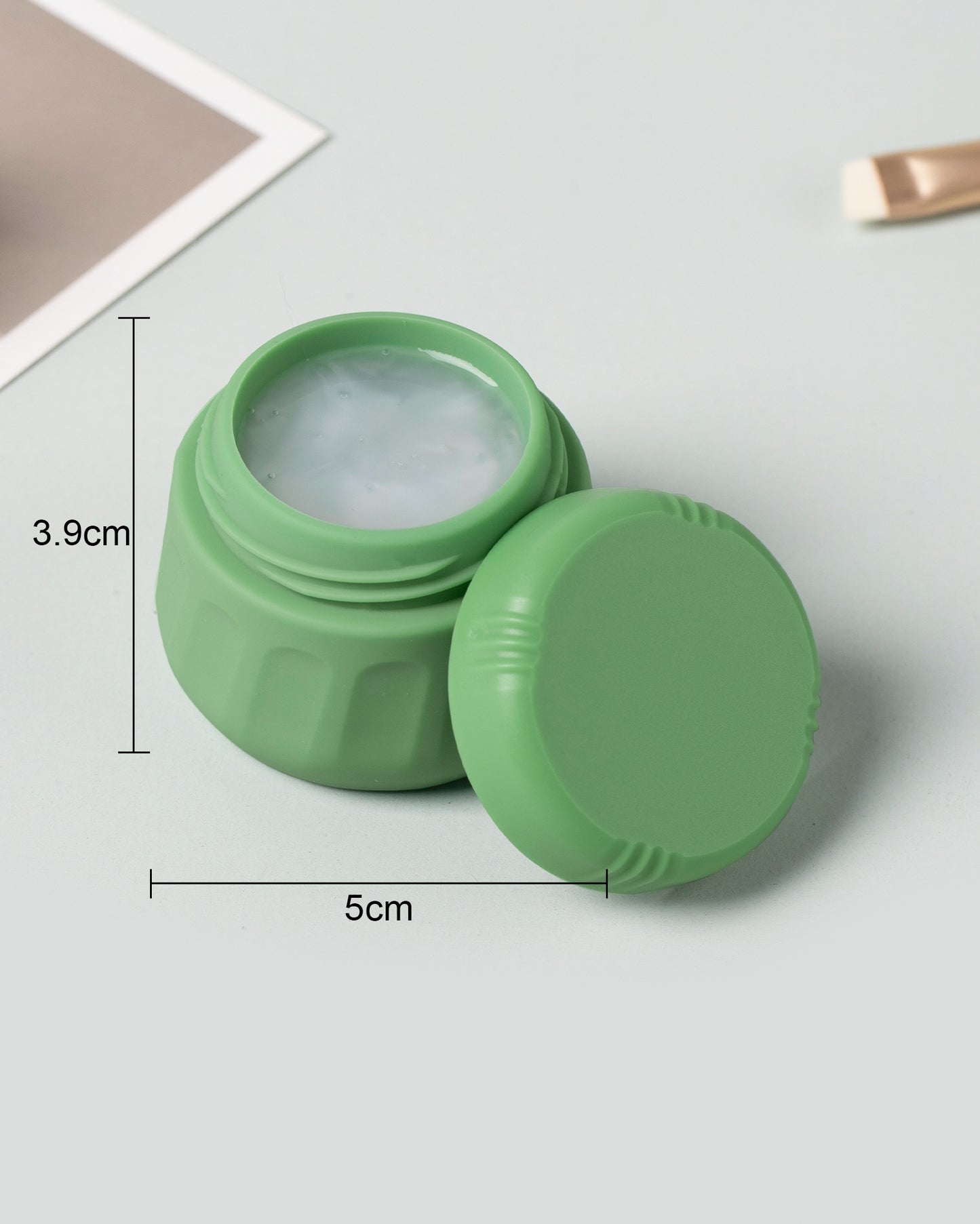 Mrsdry Travel Containers for Toiletries, TSA Approved Travel Size Toiletries 4 Pack, Refillable Containers, With Clear Bag, Leak Proof Silicone Jars, Essentials Creams Jars Carrying Small Items