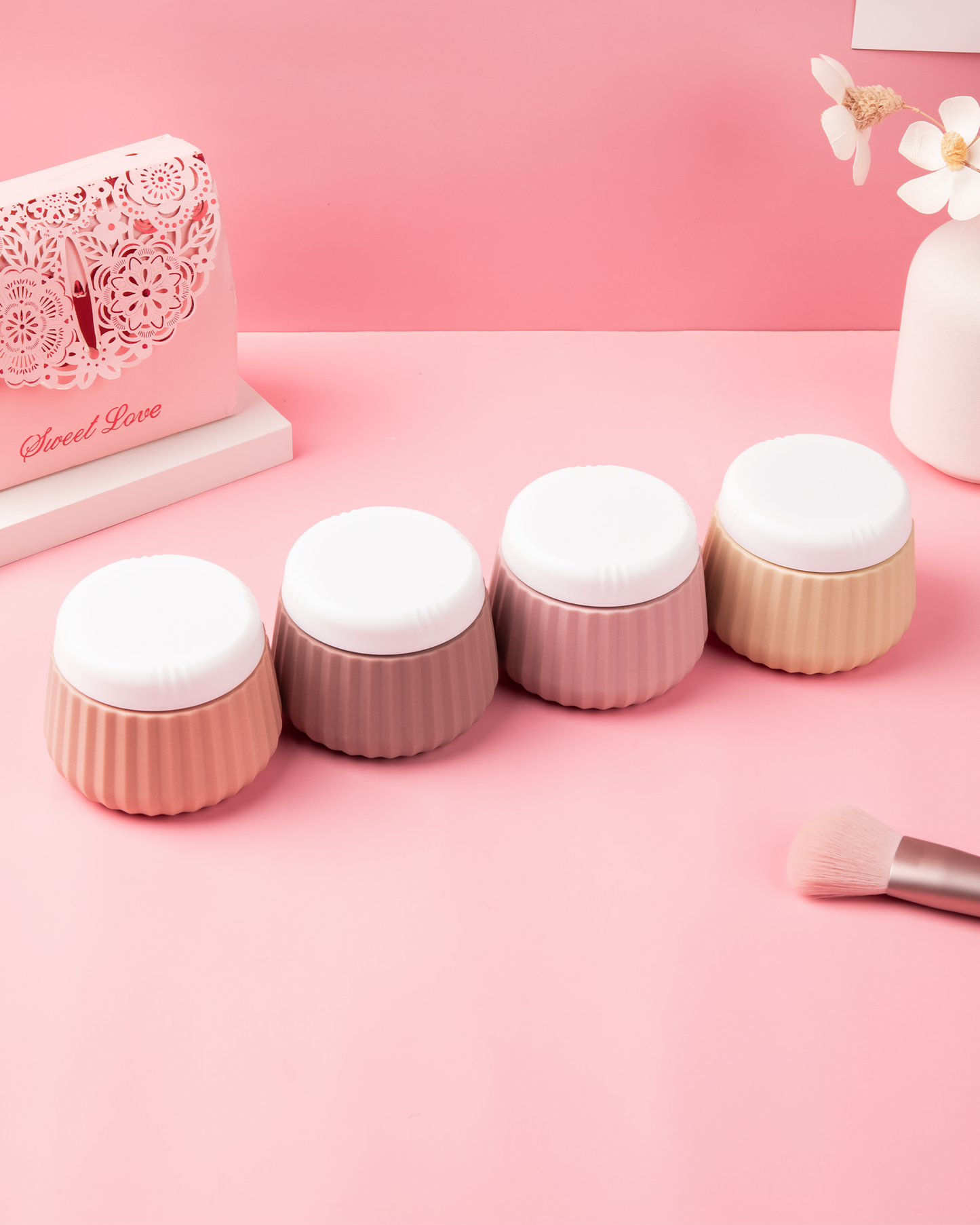 Mrsdry Travel Containers for Toiletries 4 Pack, TSA Approved Travel Size Toiletries, Travel Size Containers, With Clear Bag Leak Proof Silicone Jars, Travel Essentials Creams Jars Carrying Small Item