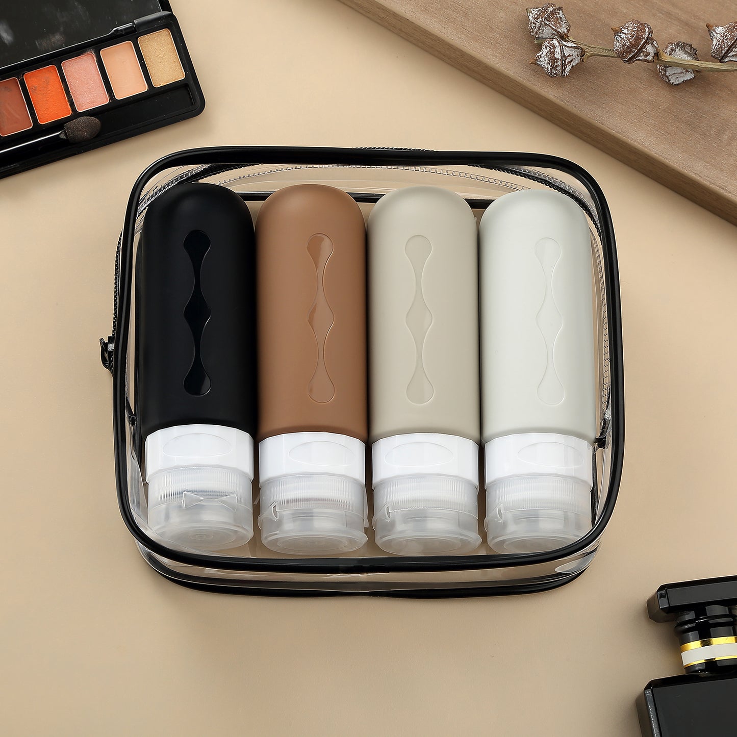 Mrsdry Travel Bottles for Toiletries, Tsa Approved, Travel Size Containers, BPA Free Leak Proof Tubs Refillable Liquid Accessories for Cometic Shampoo and Lotion Soap