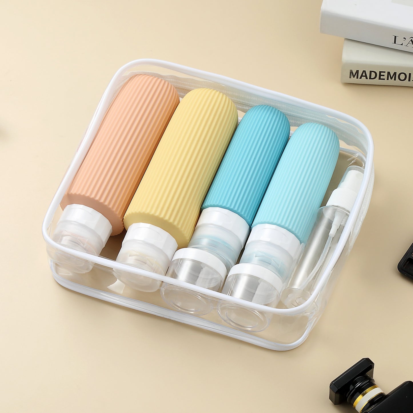 Mrsdry 16 Pack Travel Bottles for Toiletries, Large 6oz Silicone Travel Containers jar for Toiletries, Leak Proof Refillable Liquid Shampoo And Conditioner Travel Essentials toiletry Bottles