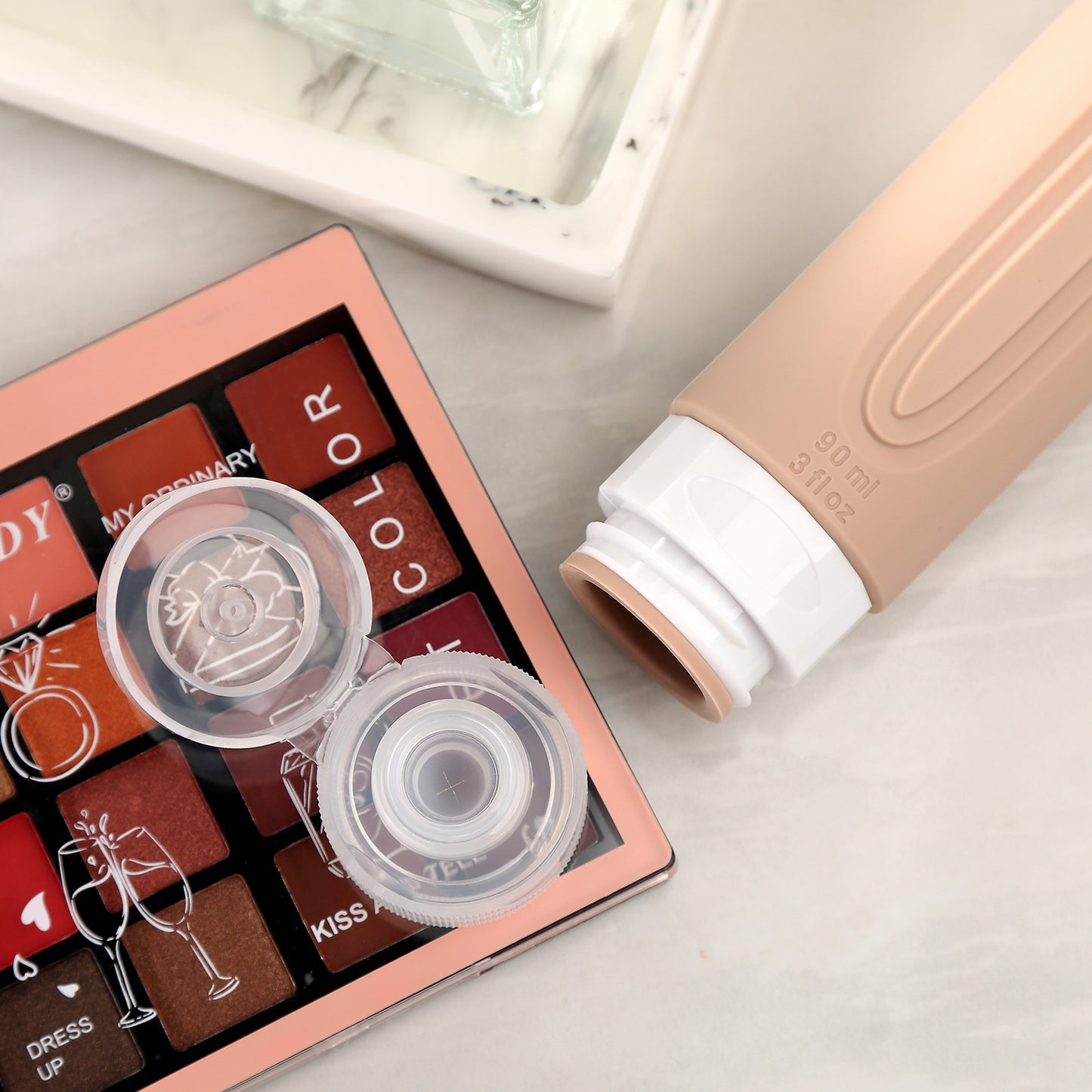 Mrsdry Travel Bottles for Toiletries, Tsa Approved 3oz Travel Size Containers BPA Free Leak Proof Refillable Liquid Silicone Squeezable Travel Accessories for Shampoo Conditioner Lotion (4 Pack)