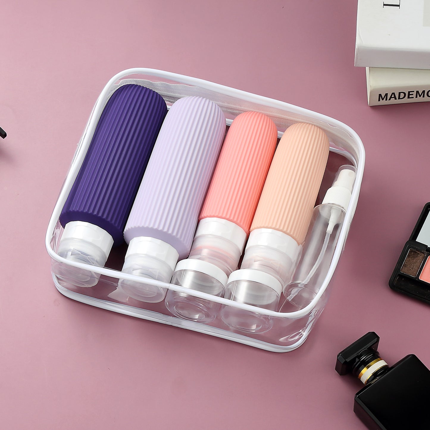 Mrsdry 16 Pack Travel Bottles for Toiletries, Large 6oz Silicone Travel Containers jar for Toiletries, Leak Proof Refillable Liquid Shampoo And Conditioner Travel Essentials toiletry Bottles