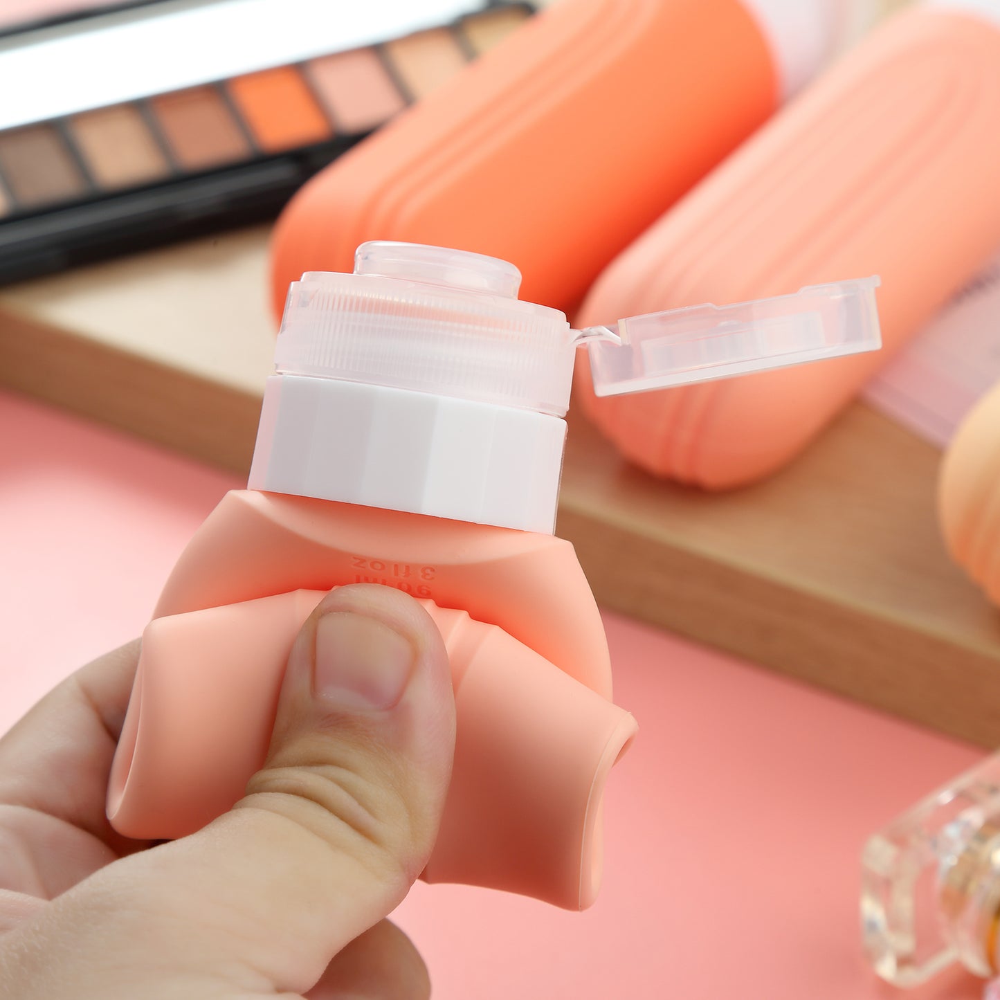 Mrsdry Travel Bottles for Toiletries, Tsa Approved 3oz Travel Size Containers BPA Free Leak Proof Refillable Liquid Silicone Squeezable Travel Accessories for Shampoo Conditioner Lotion (4 Pack)