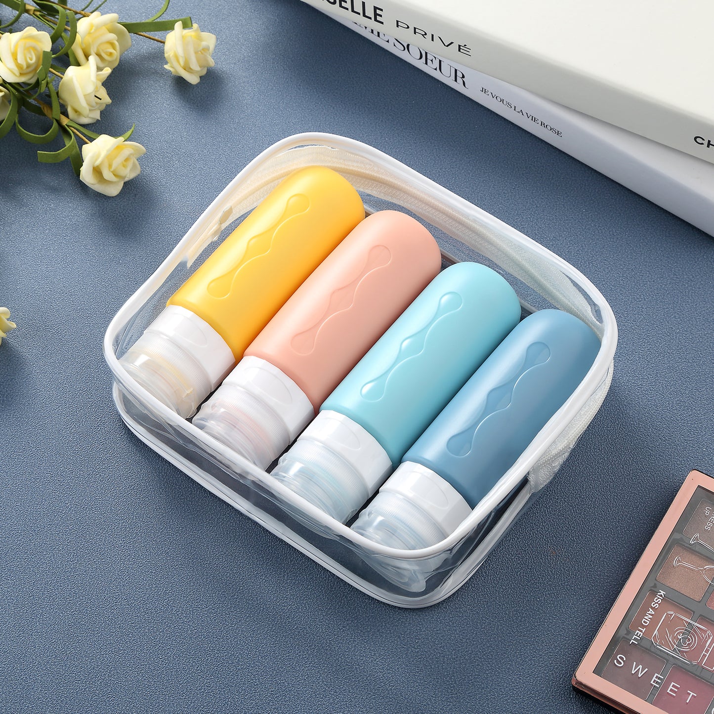 Mrsdry Travel Bottles for Toiletries, Tsa Approved, Travel Size Containers, BPA Free Leak Proof Tubs Refillable Liquid Accessories for Cometic Shampoo and Lotion Soap