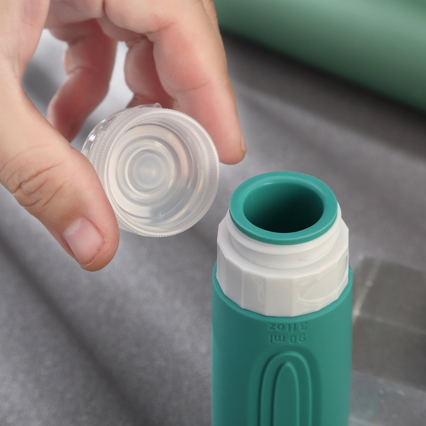 Mrsdry Travel Bottles for Toiletries, Tsa Approved 3oz Travel Size Containers BPA Free Leak Proof Refillable Liquid Silicone Squeezable Travel Accessories for Shampoo Conditioner Lotion (4 Pack)