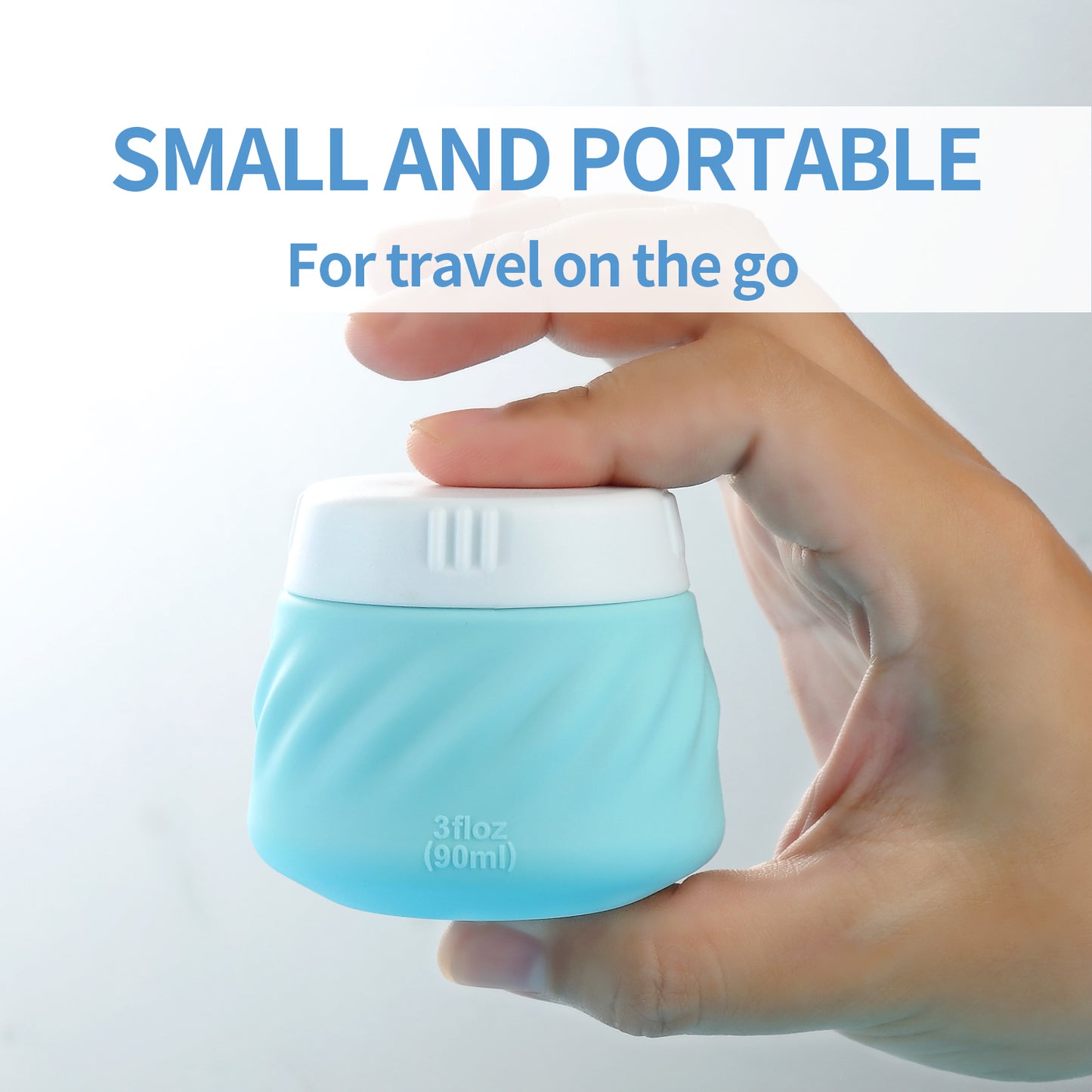 Mrsdry Travel Containers for Toiletries, Silicone Cream Jars TSA Approved Travel Size Containers with Clear Bag, Leak-proof Travel Accessories with Lid for Cosmetic Face Body Hand Cream (4 Pack)