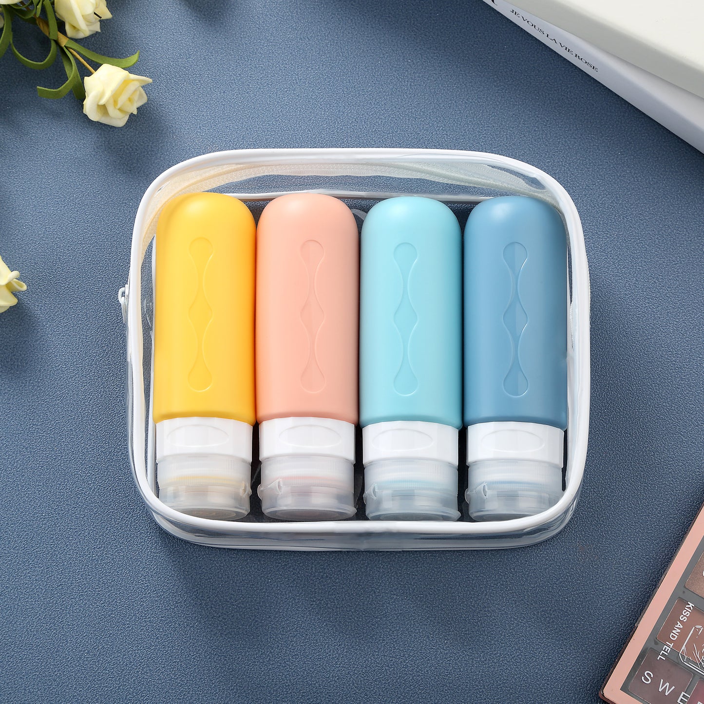 Mrsdry Travel Bottles for Toiletries, Tsa Approved, Travel Size Containers, BPA Free Leak Proof Tubs Refillable Liquid Accessories for Cometic Shampoo and Lotion Soap