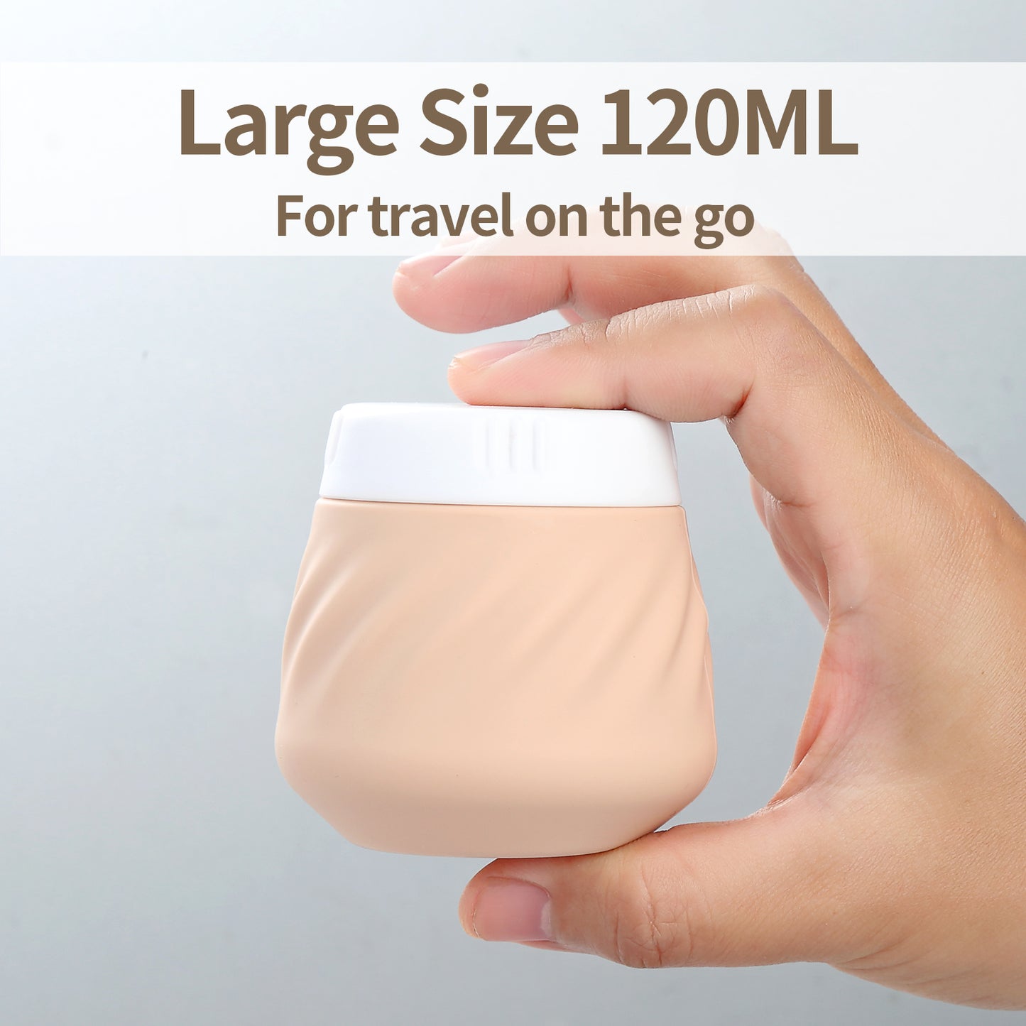 Mrsdry Travel Containers for Toiletries, Silicone Cream Jars TSA Approved Travel Size Containers with Clear Bag, Leak-proof Travel Accessories with Lid for Cosmetic Face Body Hand Cream (4 Pack)