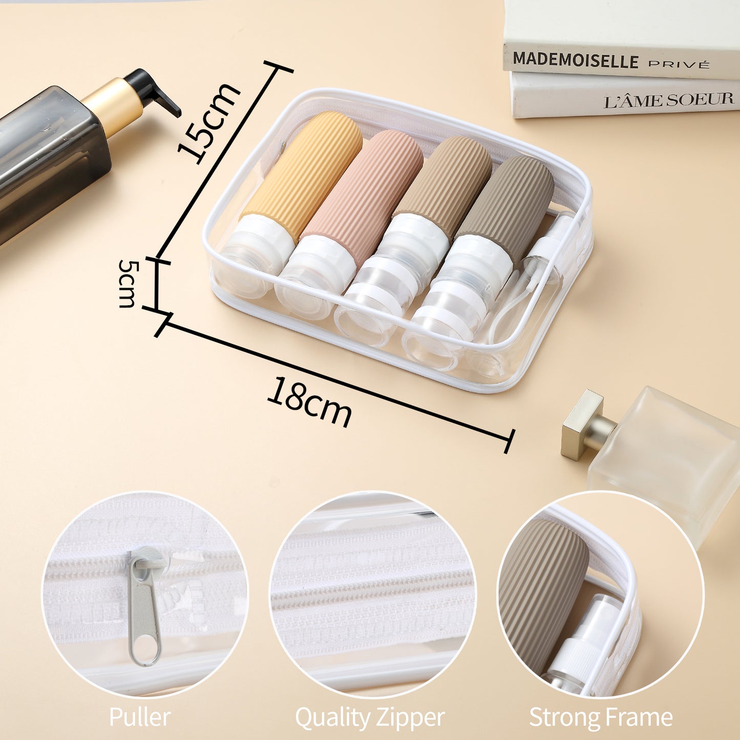 Mrsdry 16 Pack Travel Bottles Set, TSA Approved Leak Proof Silicone Squeezable Containers for Toiletries, Refillable Travel Accessories for Conditioner, Shampoo, Lotion & Body Wash Accessories