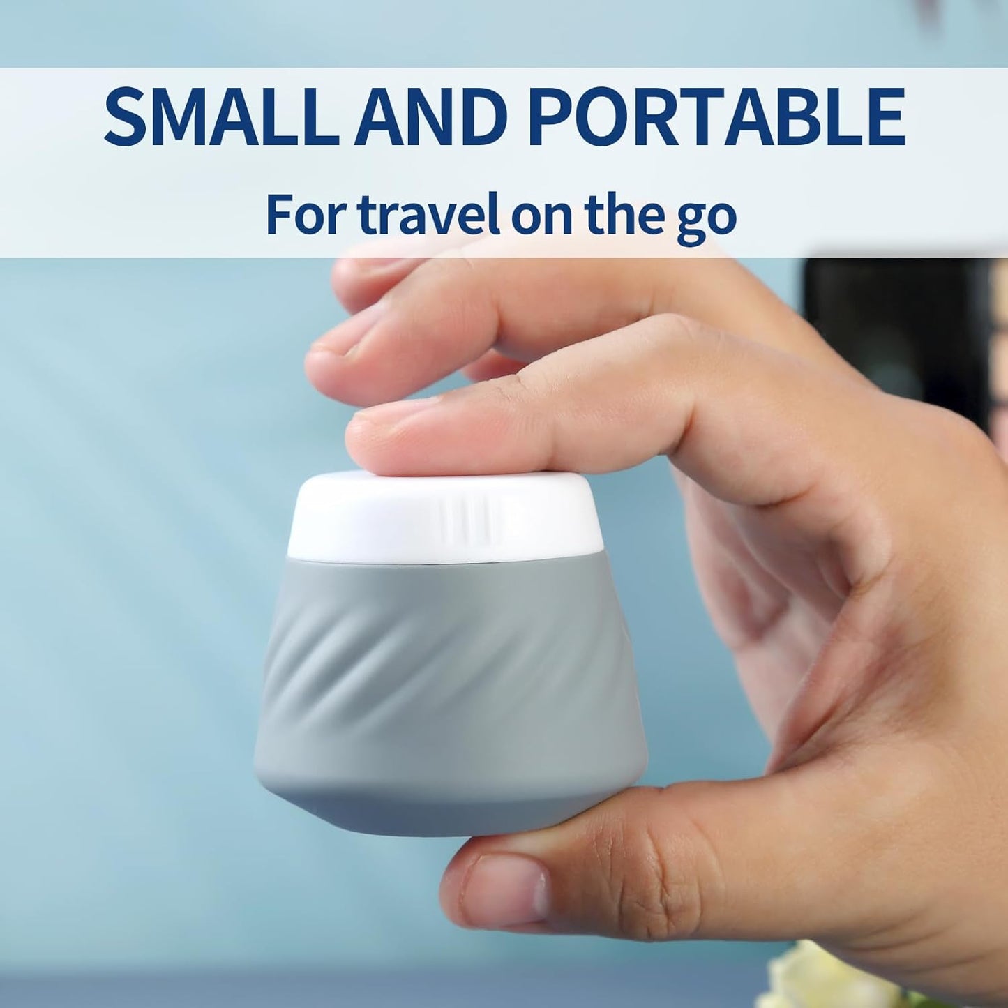 Mrsdry Travel Containers for Toiletries, Silicone Cream Jars TSA Approved Travel Size Containers with Clear Bag, Leak-proof Travel Accessories with Lid for Cosmetic Face Body Hand Cream (4 Pack)