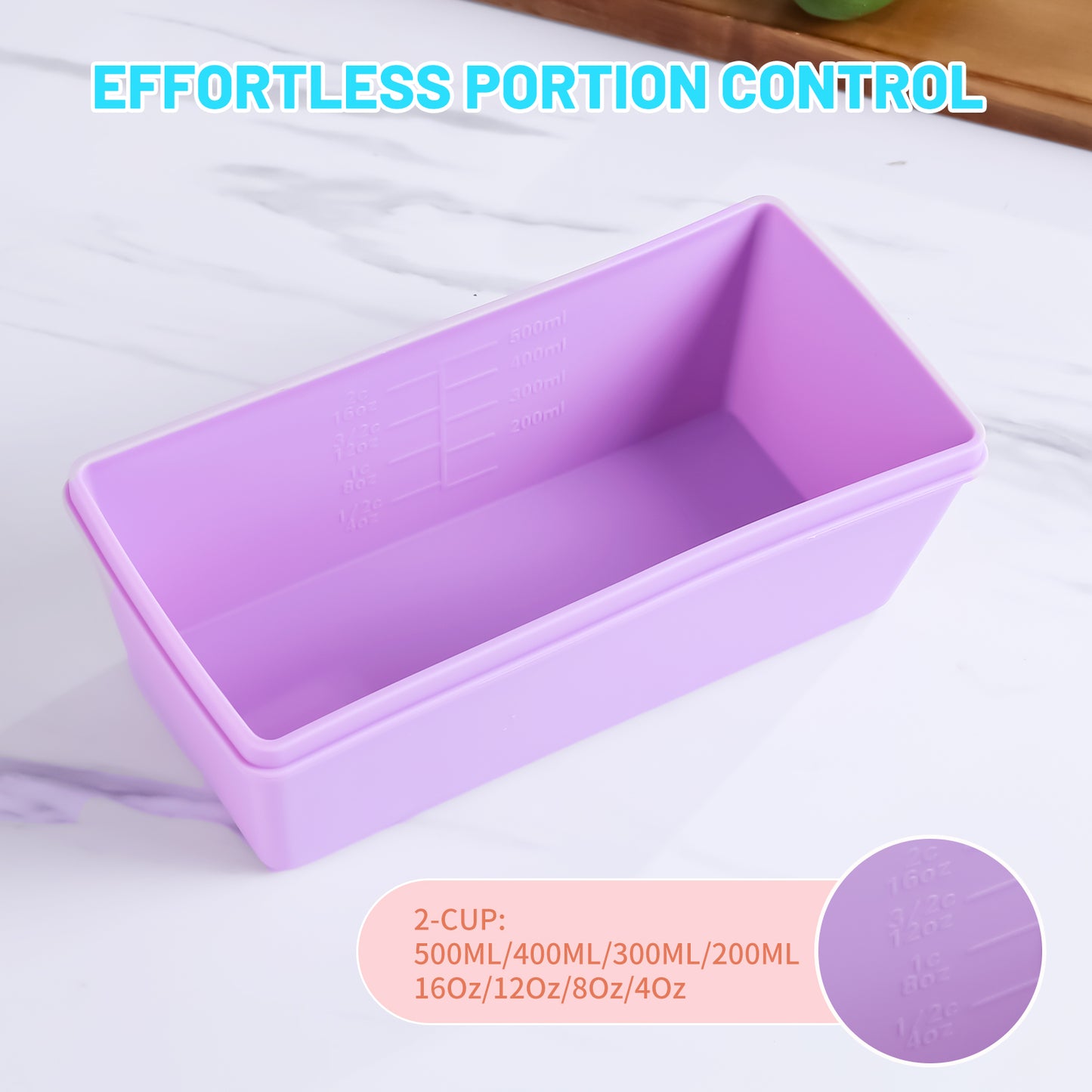 Mrsdry BPA-Free Silicone Freezer Molds with Base, Individual 4-Pack 2-Cup Portion Soup Cubes Freezer Tray with Lids for Food Storage, Oven & Dishwasher Safe, Silicone Freezer Containers for Meal Prep
