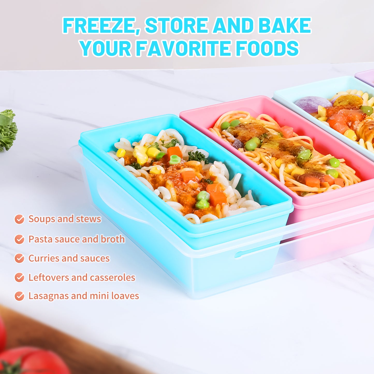 Mrsdry BPA-Free Silicone Freezer Molds with Base, Individual 4-Pack 2-Cup Portion Soup Cubes Freezer Tray with Lids for Food Storage, Oven & Dishwasher Safe, Silicone Freezer Containers for Meal Prep