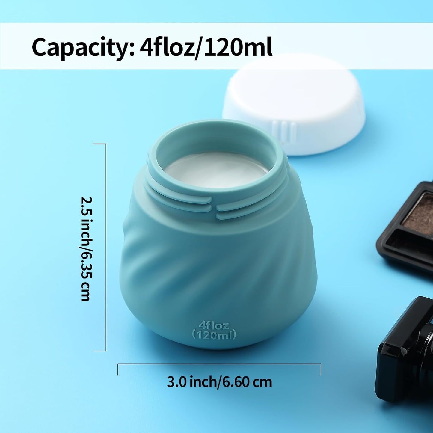 Mrsdry Travel Containers for Toiletries, Silicone Cream Jars TSA Approved Travel Size Containers with Clear Bag, Leak-proof Travel Accessories with Lid for Cosmetic Face Body Hand Cream (4 Pack)