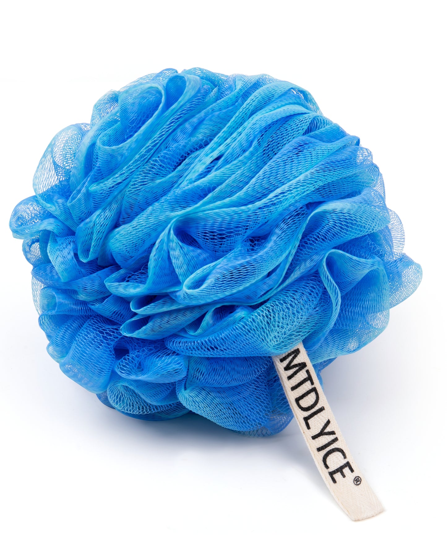 Mrsdry Loofah Sponge, XXL Large Loofah 100g 4 Pack, Bath Sponge Soft Mesh Shower Loofah for Men, Body Scrub, Shower Pouf Bath Accessories, for Body Wash, Soap (Blue)